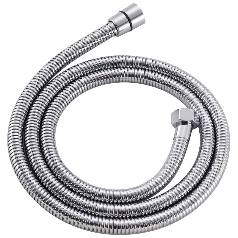 Angle Simple Flexible Shower Hose 59", Stainless Steel Handheld Shower Head Hose Replacement 1/2" IPS, Chrome - Image 1